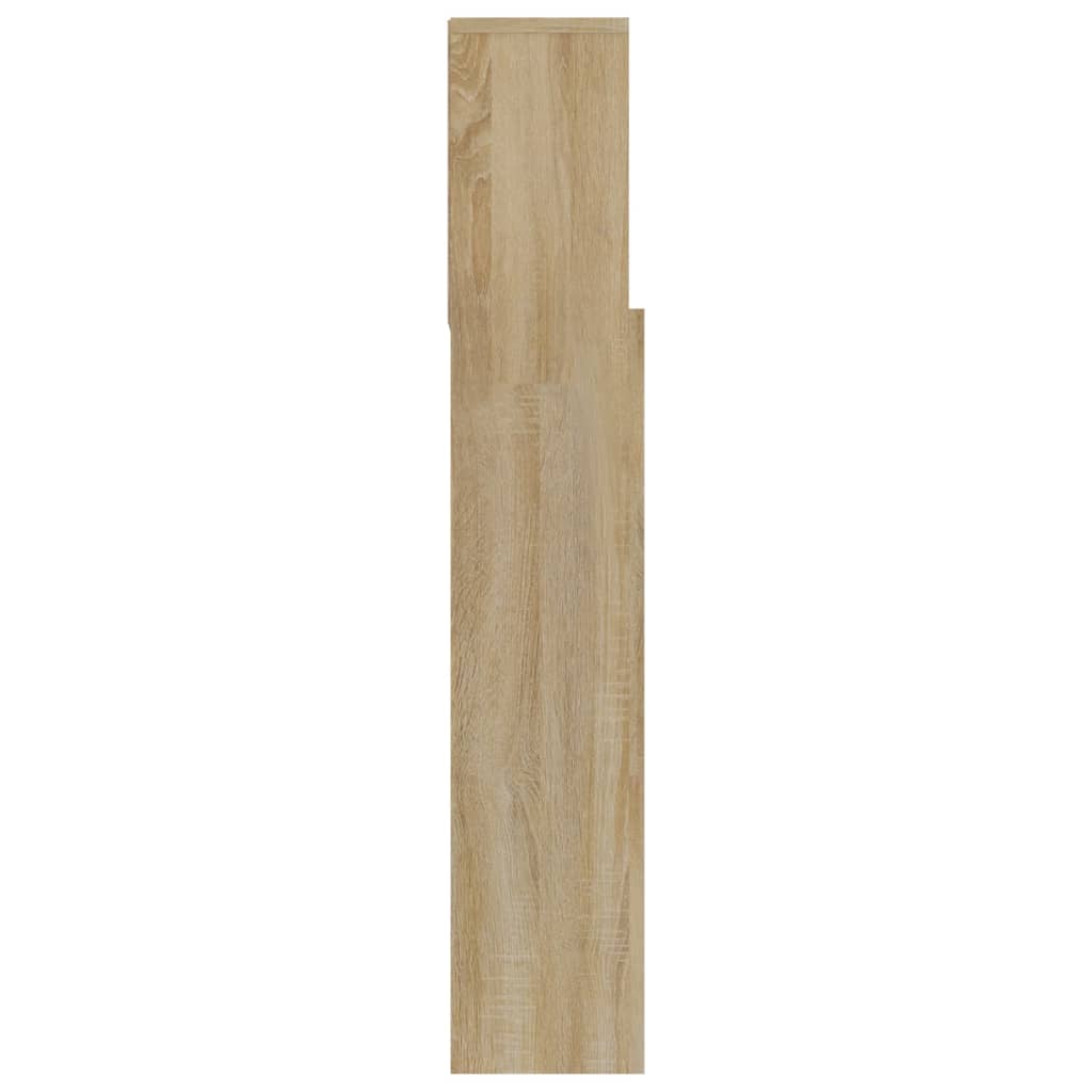 Hoofdbordkast 120x19x103,5 cm sonoma eikenkleurig is nu te koop bij PeponiXL, paradijselijk wonen!