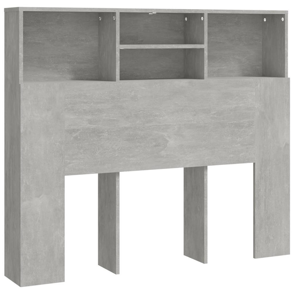 Hoofdbordkast 120x19x103,5 cm betongrijs is nu te koop bij PeponiXL, paradijselijk wonen!