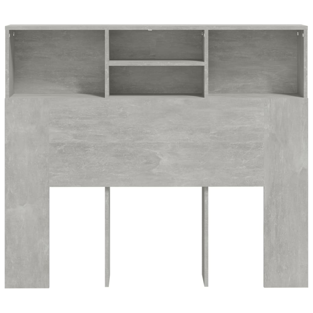 Hoofdbordkast 120x19x103,5 cm betongrijs is nu te koop bij PeponiXL, paradijselijk wonen!