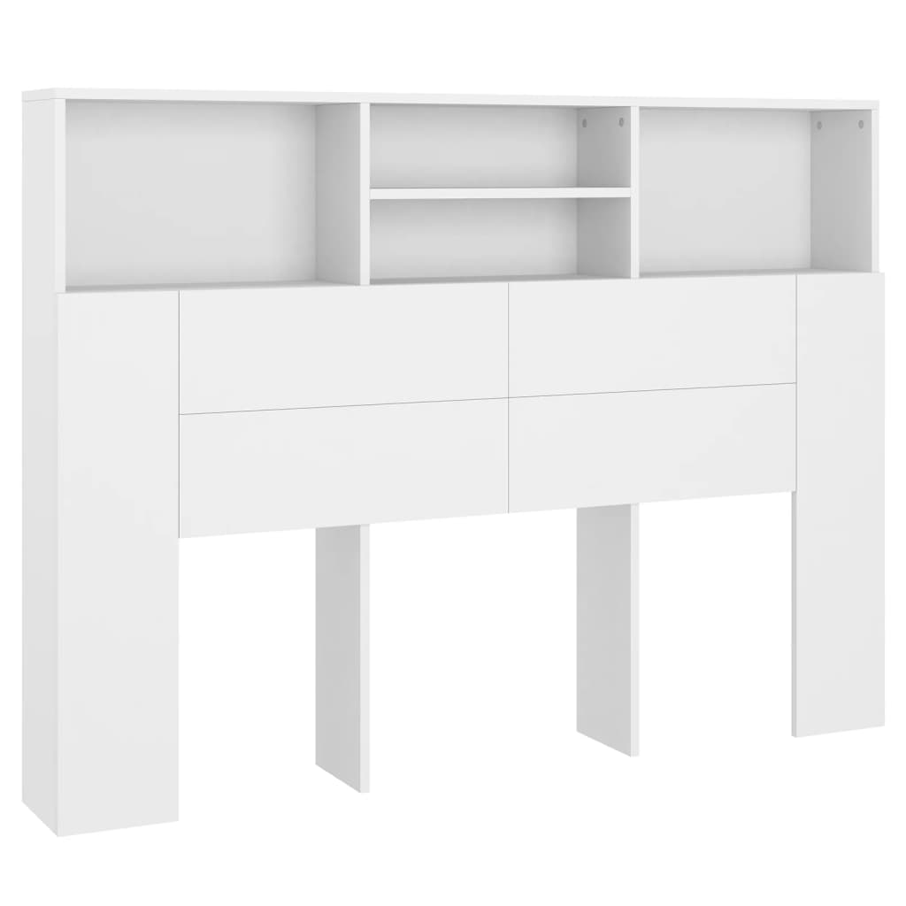 Hoofdbordkast Wit 140x19x103,5 cm is nu te koop bij PeponiXL, paradijselijk wonen!