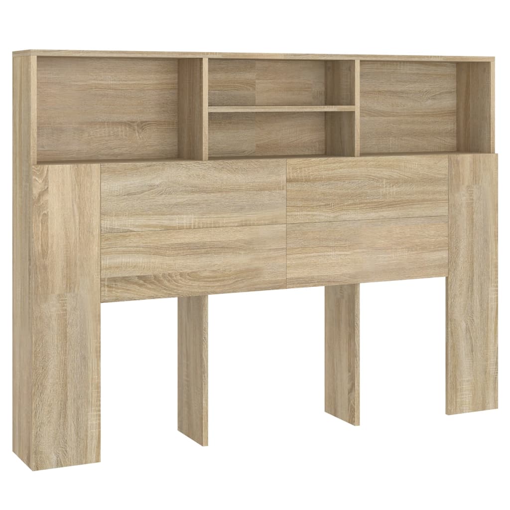 Hoofdbordkast Sonoma eiken 140x19x103,5 cm is nu te koop bij PeponiXL, paradijselijk wonen!