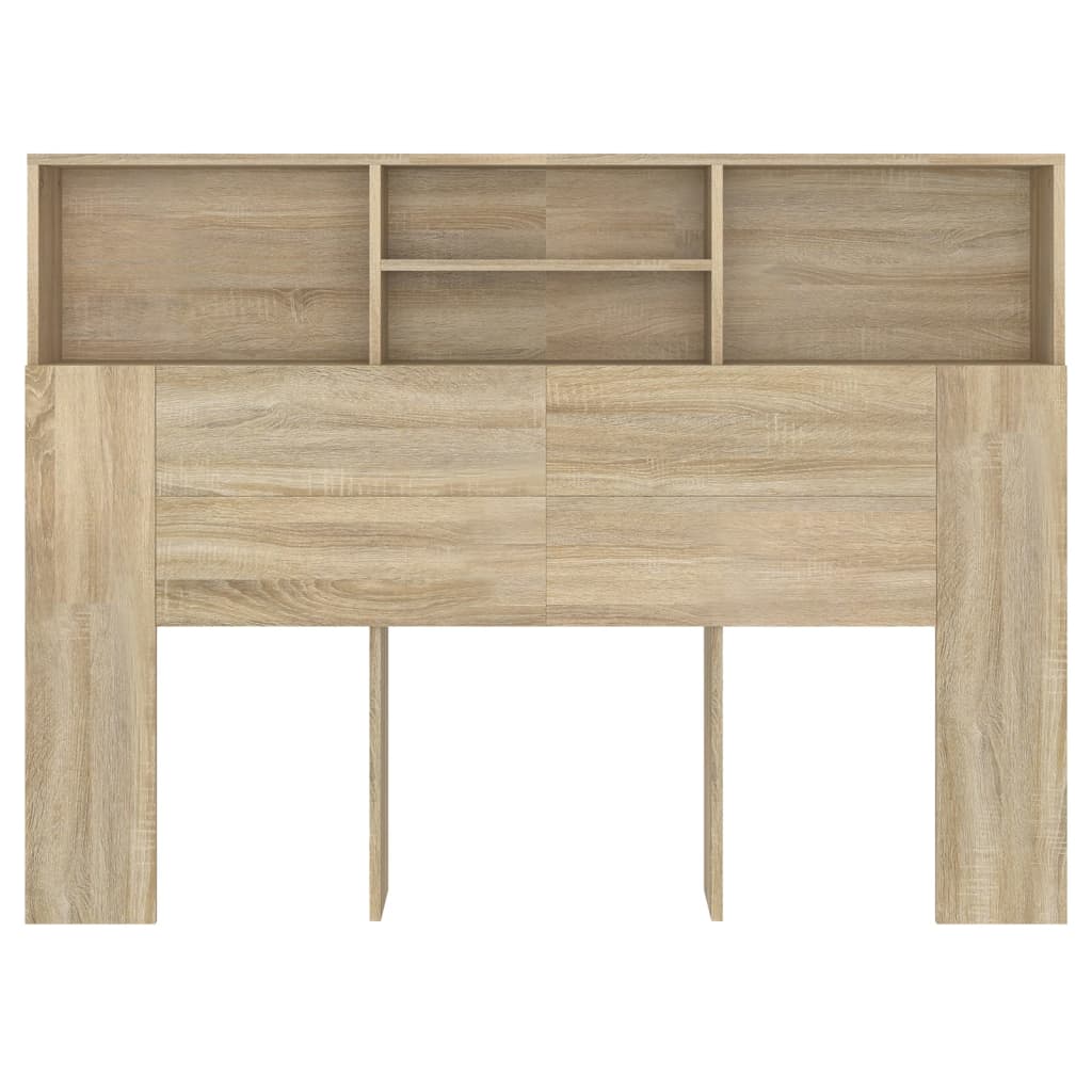 Hoofdbordkast Sonoma eiken 140x19x103,5 cm is nu te koop bij PeponiXL, paradijselijk wonen!