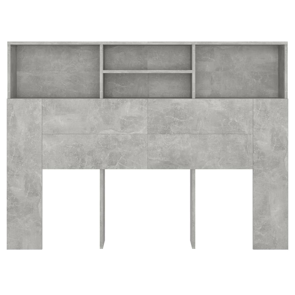 Hoofdbordkast 140x19x103,5 cm betongrijs is nu te koop bij PeponiXL, paradijselijk wonen!