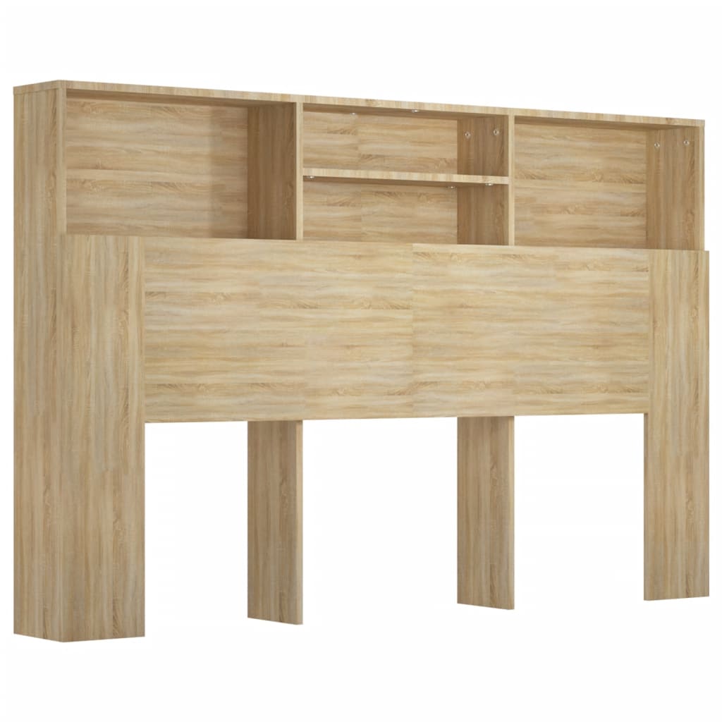 Hoofdbordkast 160x19x103,5 cm sonoma eikenkleurig is nu te koop bij PeponiXL, paradijselijk wonen!