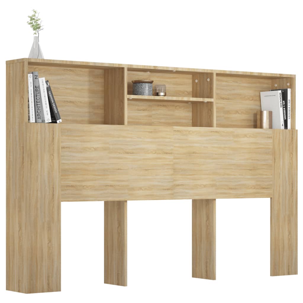 Hoofdbordkast 160x19x103,5 cm sonoma eikenkleurig is nu te koop bij PeponiXL, paradijselijk wonen!