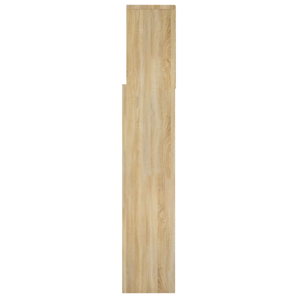 Hoofdbordkast 160x19x103,5 cm sonoma eikenkleurig is nu te koop bij PeponiXL, paradijselijk wonen!