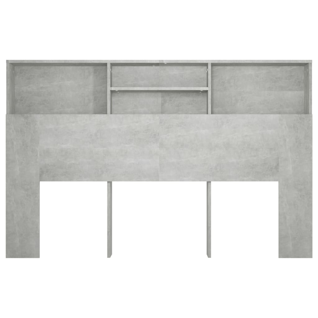Hoofdbordkast 160x19x103,5 cm betongrijs is nu te koop bij PeponiXL, paradijselijk wonen!