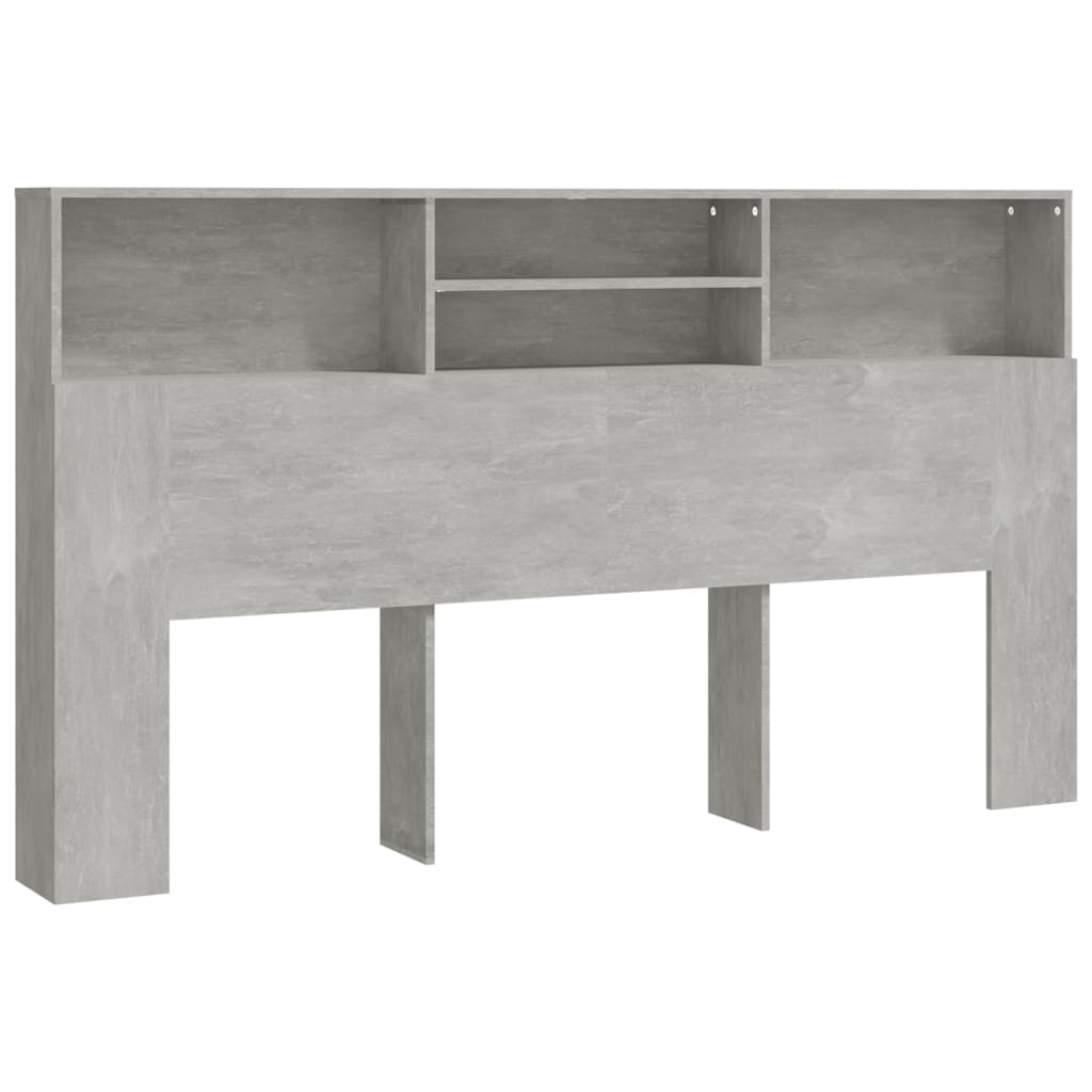 Hoofdbordkast 180x19x103,5 cm betongrijs is nu te koop bij PeponiXL, paradijselijk wonen!