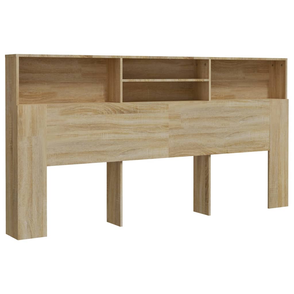 Hoofdbordkast 200x19x103,5 cm sonoma eikenkleurig is nu te koop bij PeponiXL, paradijselijk wonen!