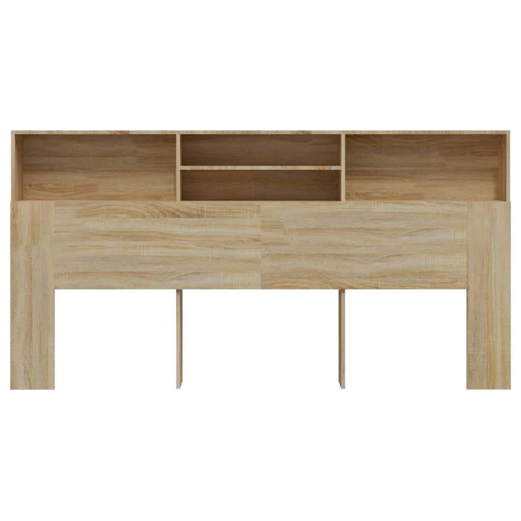 Hoofdbordkast 200x19x103,5 cm sonoma eikenkleurig is nu te koop bij PeponiXL, paradijselijk wonen!