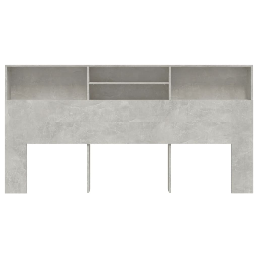 Hoofdbordkast 200x19x103,5 cm betongrijs is nu te koop bij PeponiXL, paradijselijk wonen!
