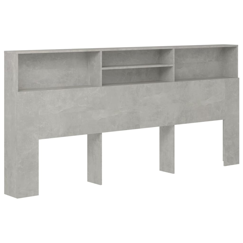 Hoofdbordkast 220x19x103,5 cm betongrijs is nu te koop bij PeponiXL, paradijselijk wonen!