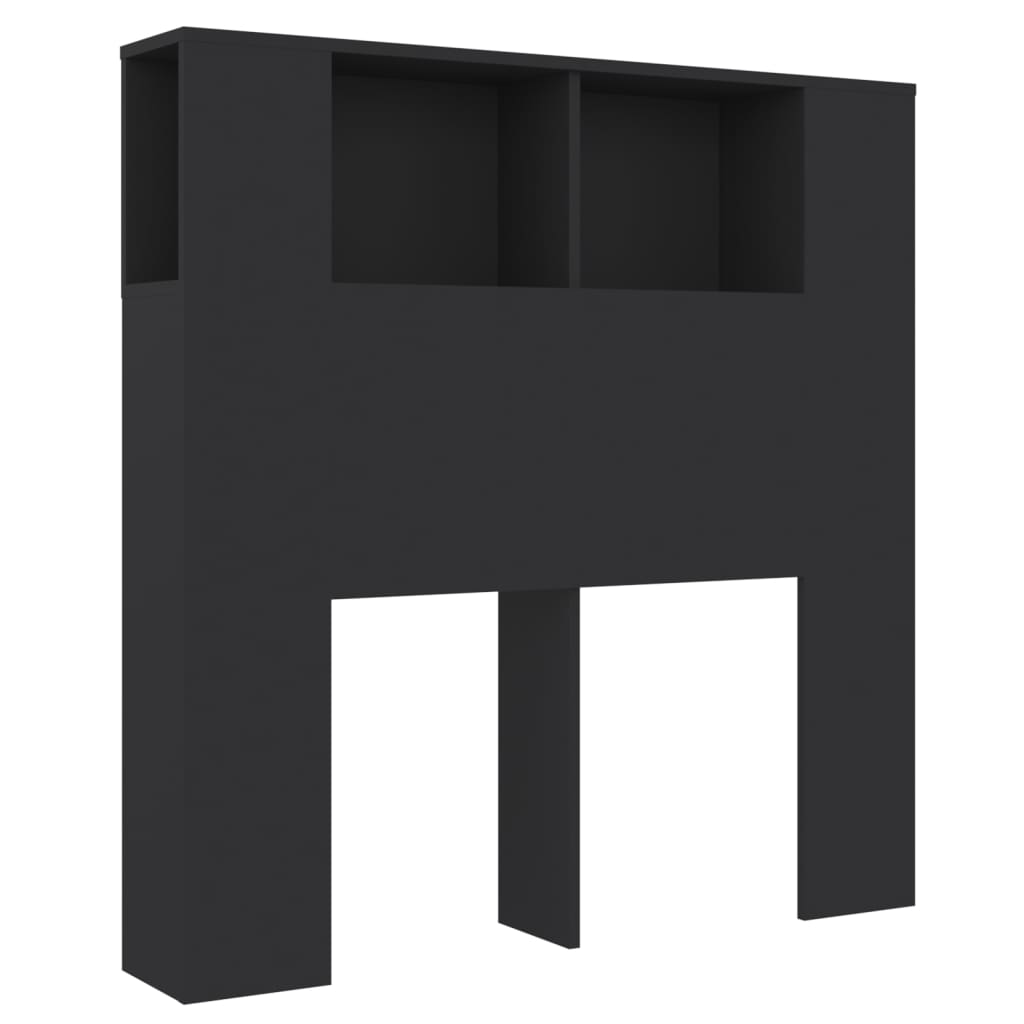 Hoofdbordkast 100x18,5x102,5 cm zwart is nu te koop bij PeponiXL, paradijselijk wonen!