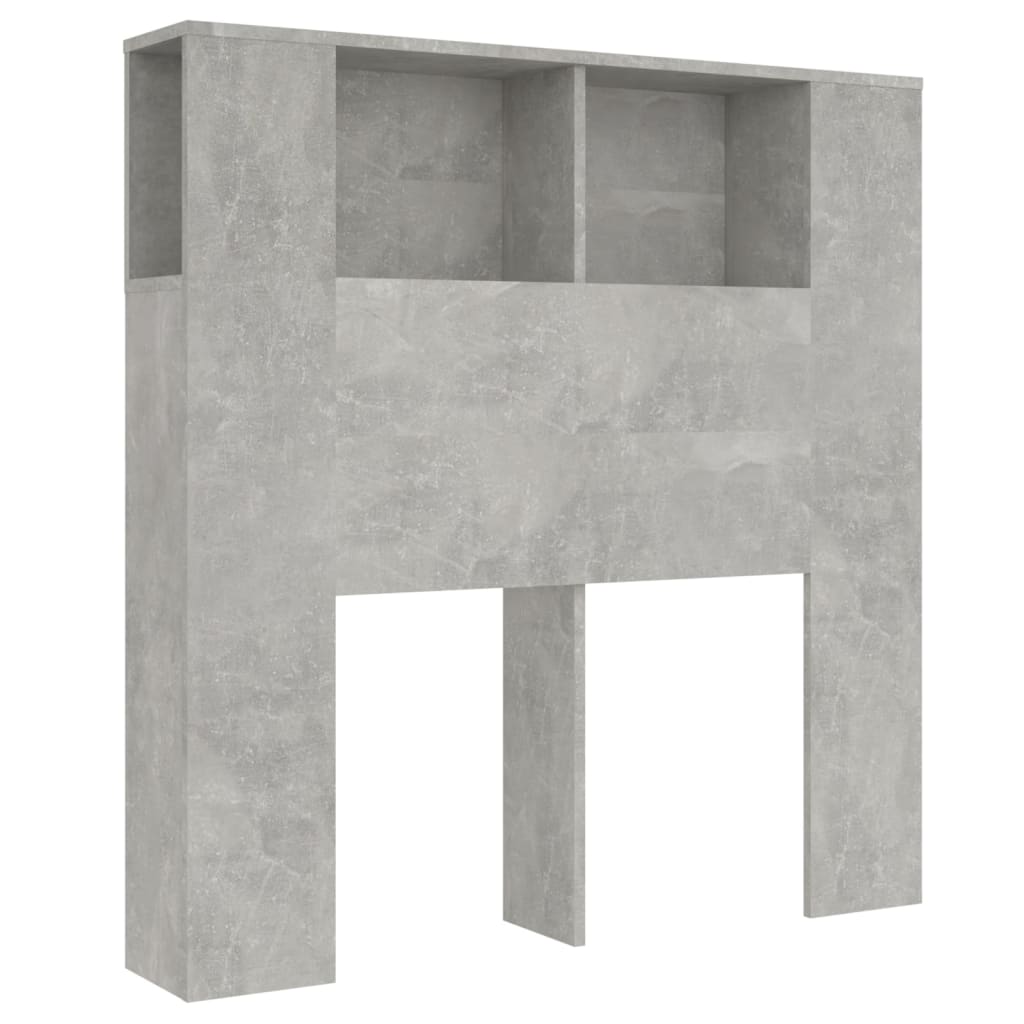 Hoofdbordkast 100x18,5x102,5 cm betongrijs is nu te koop bij PeponiXL, paradijselijk wonen!