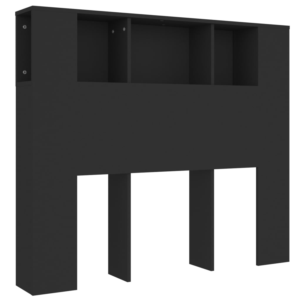 Hoofdbordkast 120x18,5x102,5 cm zwart is nu te koop bij PeponiXL, paradijselijk wonen!
