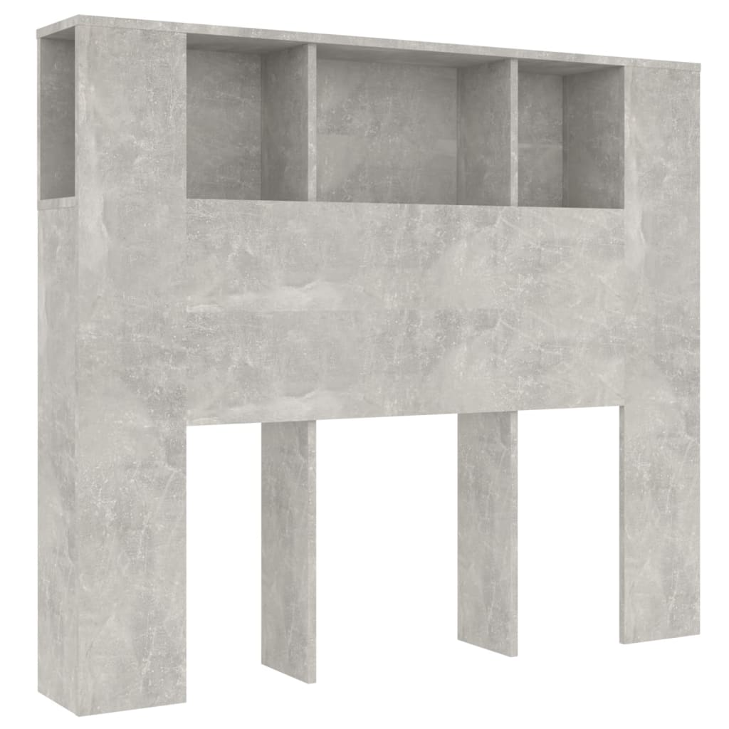Hoofdbordkast 120x18,5x102,5 cm betongrijs is nu te koop bij PeponiXL, paradijselijk wonen!