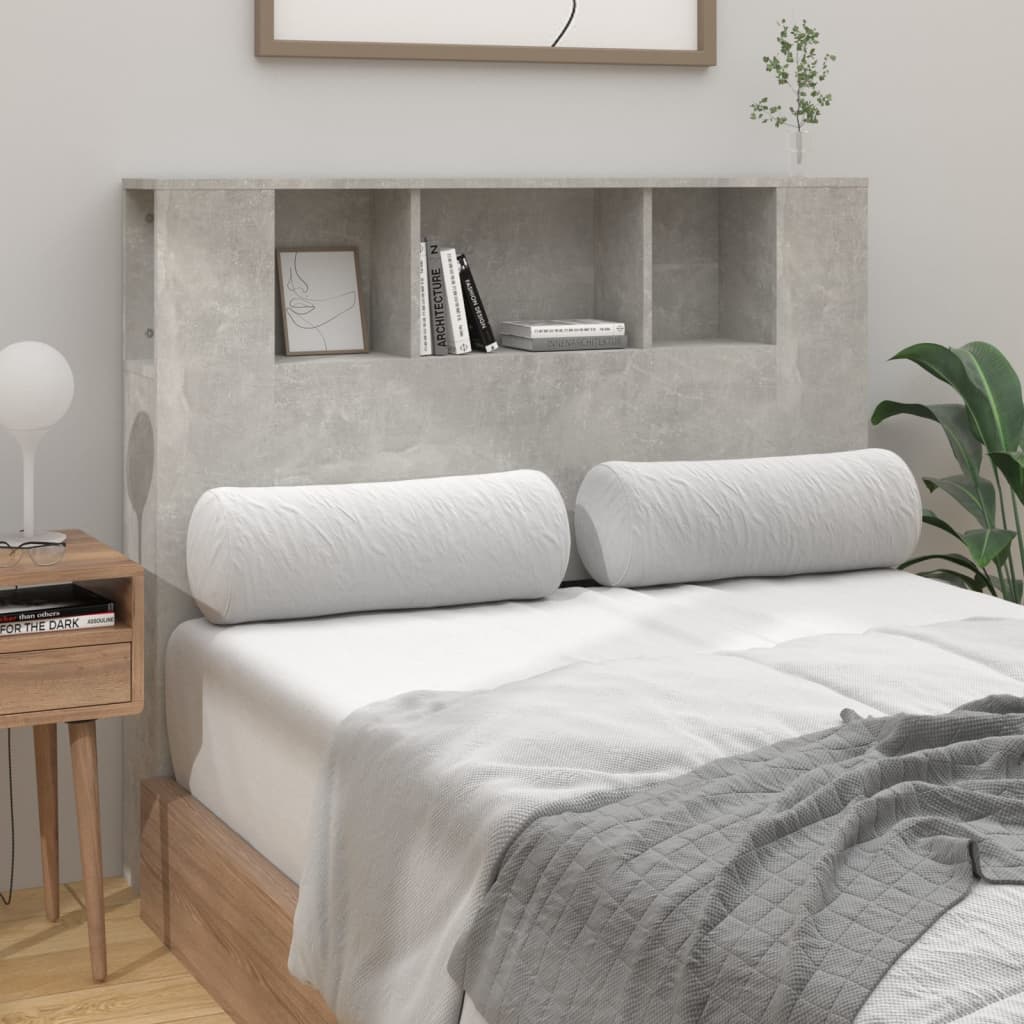 Hoofdbordkast 120x18,5x102,5 cm betongrijs is nu te koop bij PeponiXL, paradijselijk wonen!