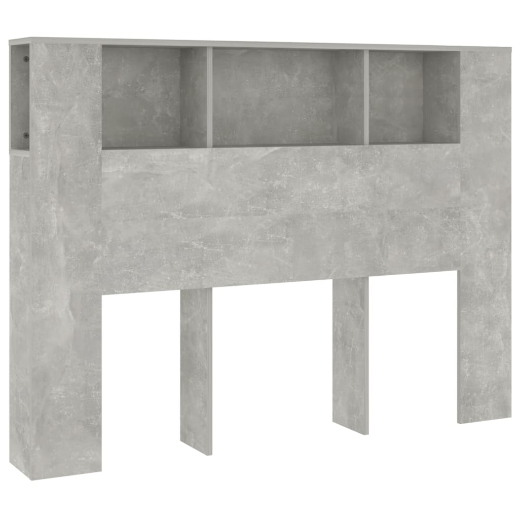Hoofdbordkast 140x18,5x104,5 cm betongrijs is nu te koop bij PeponiXL, paradijselijk wonen!