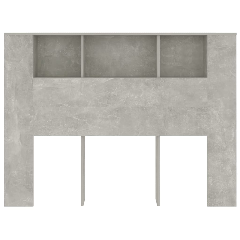 Hoofdbordkast 140x18,5x104,5 cm betongrijs is nu te koop bij PeponiXL, paradijselijk wonen!