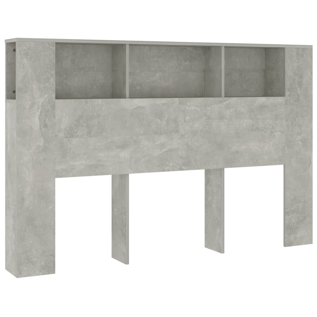 Hoofdbordkast 160x18,5x104,5 cm betongrijs is nu te koop bij PeponiXL, paradijselijk wonen!