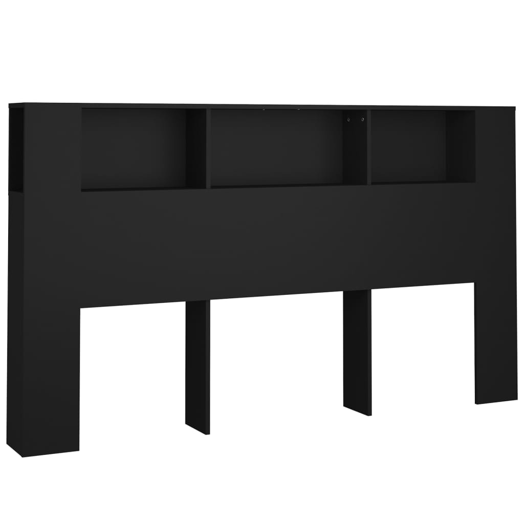 Hoofdbordkast 180x18,5x104,5 cm zwart is nu te koop bij PeponiXL, paradijselijk wonen!