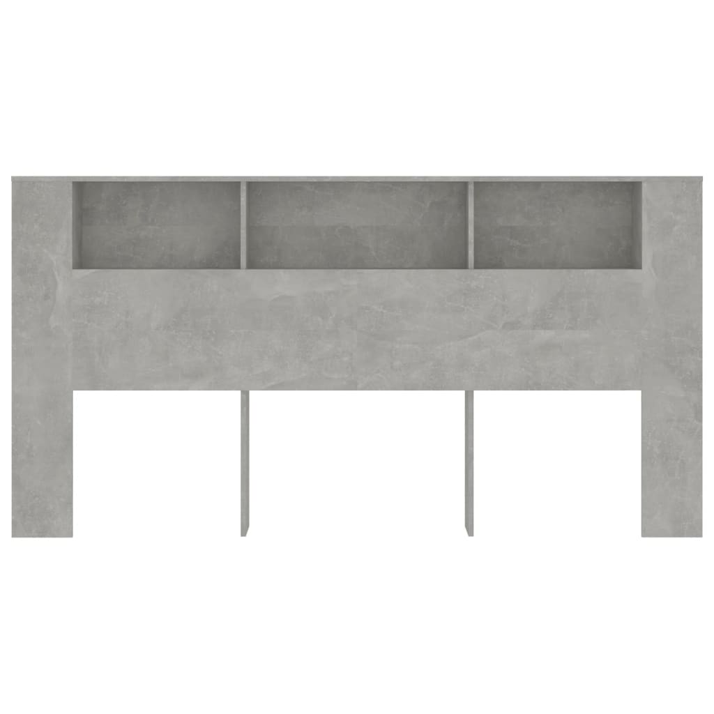Hoofdbordkast 200x18,5x104,5 cm betongrijs is nu te koop bij PeponiXL, paradijselijk wonen!