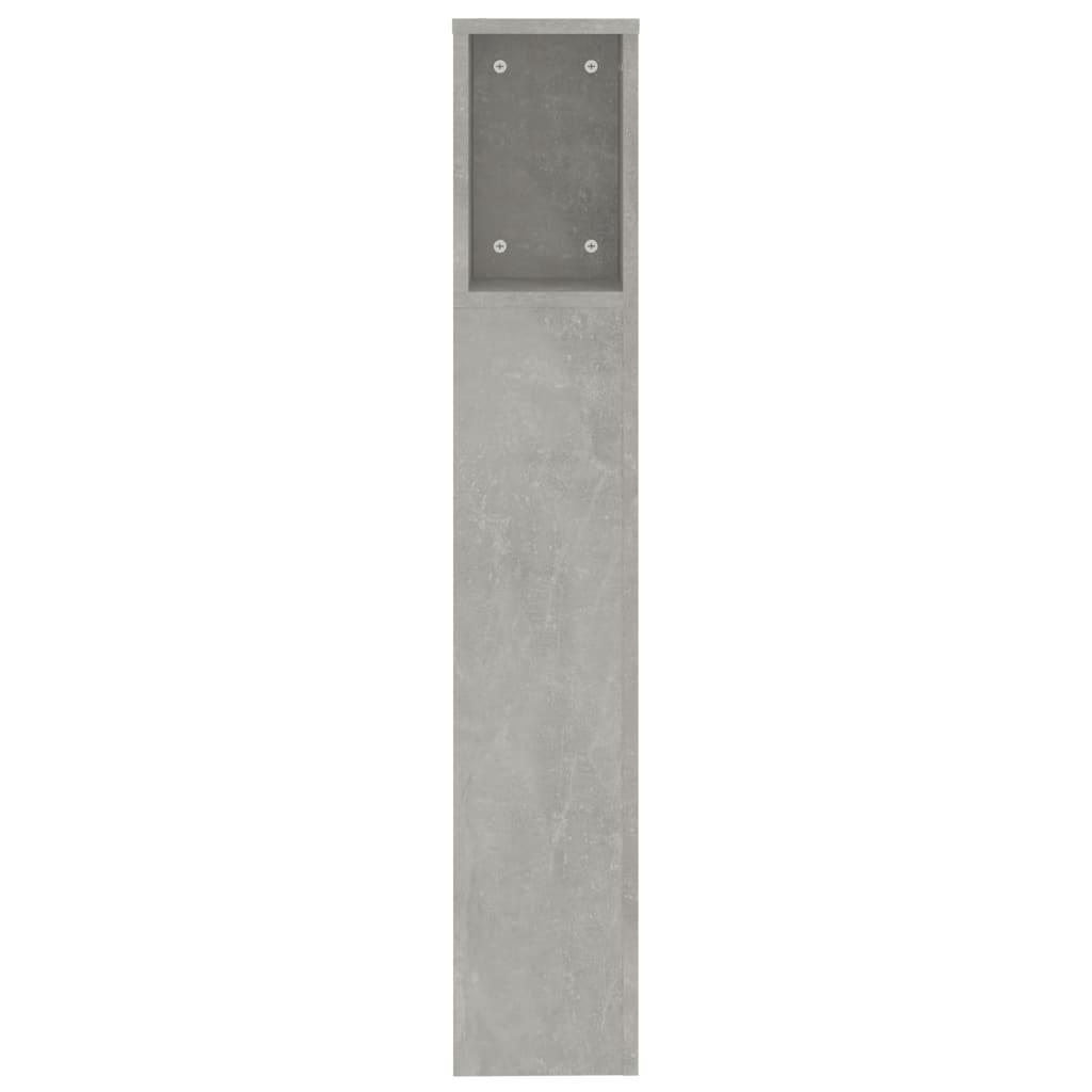 Hoofdbordkast 200x18,5x104,5 cm betongrijs is nu te koop bij PeponiXL, paradijselijk wonen!