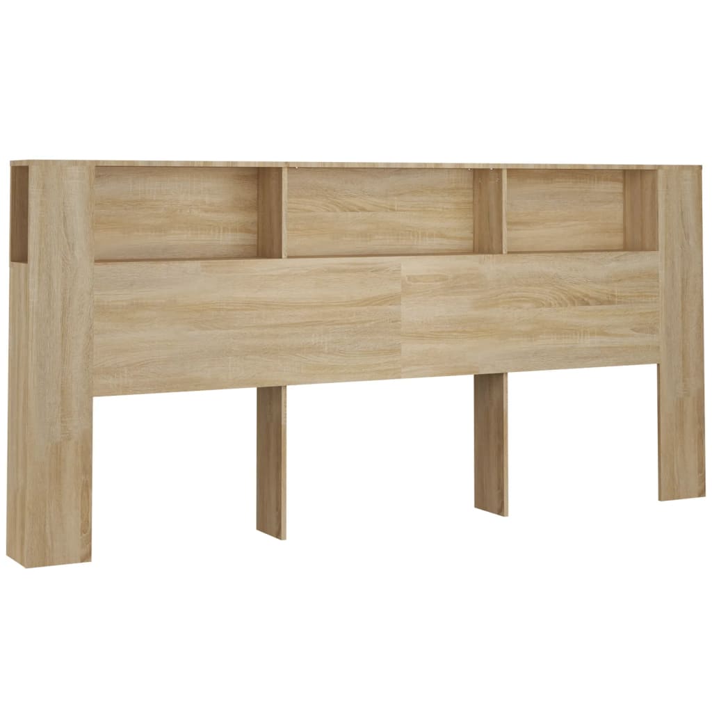 Hoofdbordkast 220x18,5x104,5 cm sonoma eikenkleurig is nu te koop bij PeponiXL, paradijselijk wonen!