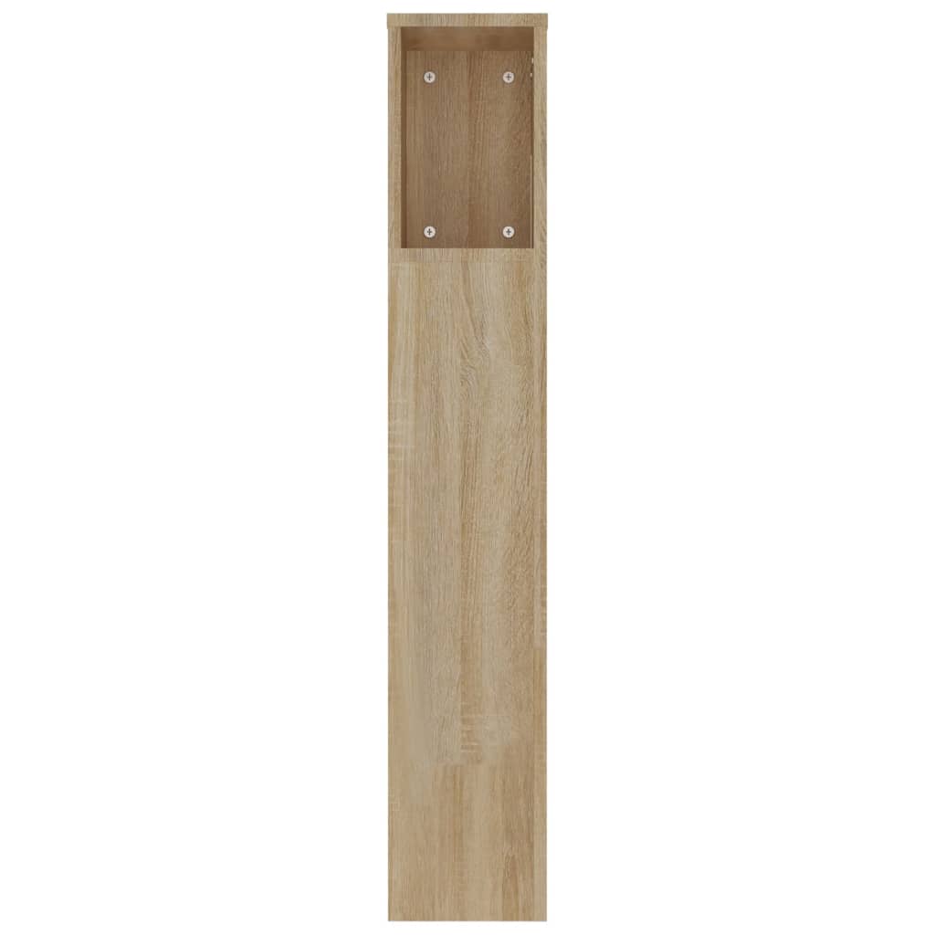 Hoofdbordkast 220x18,5x104,5 cm sonoma eikenkleurig is nu te koop bij PeponiXL, paradijselijk wonen!