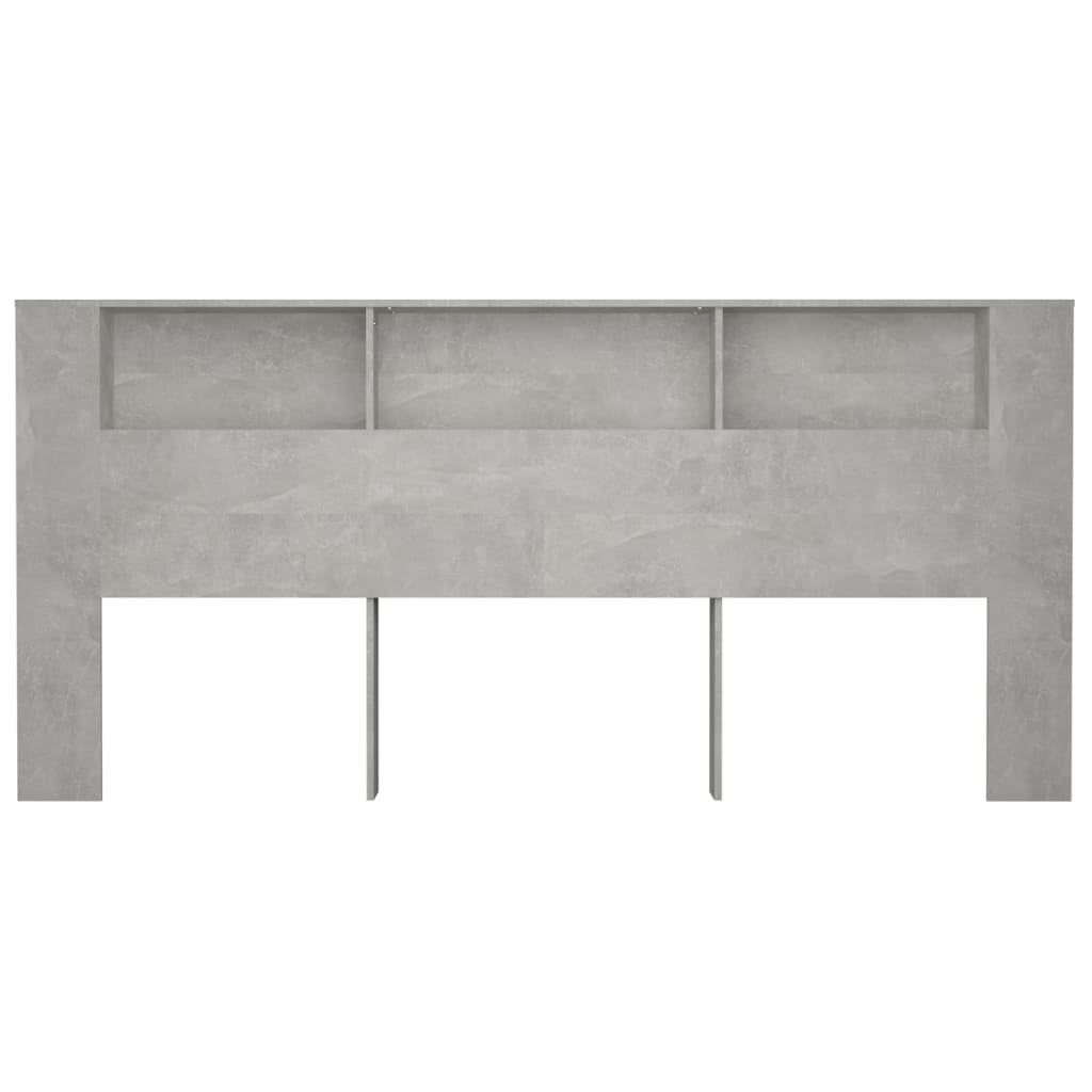 Hoofdbordkast 220x18,5x104,5 cm betongrijs is nu te koop bij PeponiXL, paradijselijk wonen!
