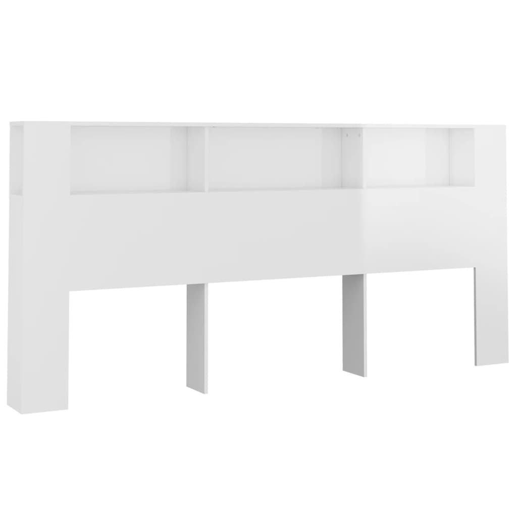 Hoofdbordkast 220x18,5x104,5 cm hoogglans wit is nu te koop bij PeponiXL, paradijselijk wonen!