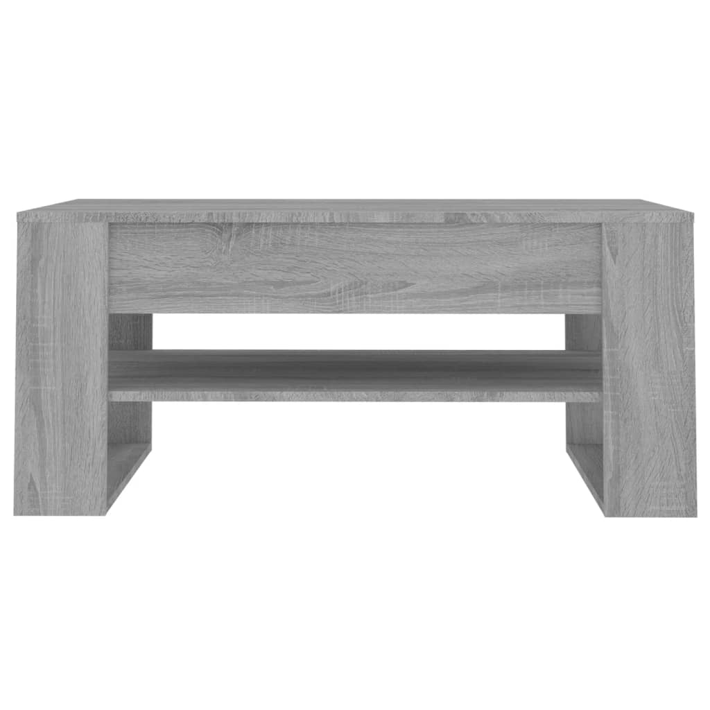 Salontafel 102x55x45 cm bewerkt hout grijs sonoma eikenkleurig is nu te koop bij PeponiXL, paradijselijk wonen!