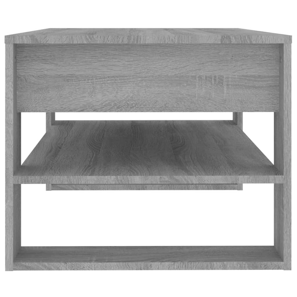 Salontafel 102x55x45 cm bewerkt hout grijs sonoma eikenkleurig is nu te koop bij PeponiXL, paradijselijk wonen!