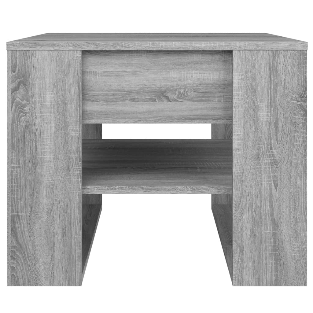 Salontafel 55,5x55x45 cm bewerkt hout grijs sonoma eikenkleurig is nu te koop bij PeponiXL, paradijselijk wonen!