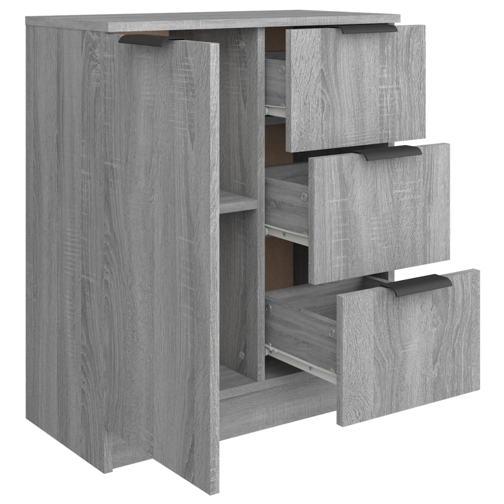 Dressoir 60x30x70 cm bewerkt hout grijs sonoma eiken is nu te koop bij PeponiXL, paradijselijk wonen!