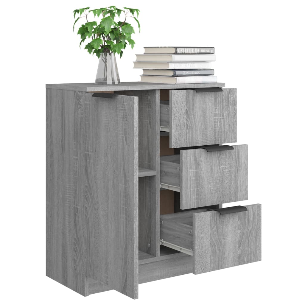 Dressoir 60x30x70 cm bewerkt hout grijs sonoma eiken is nu te koop bij PeponiXL, paradijselijk wonen!
