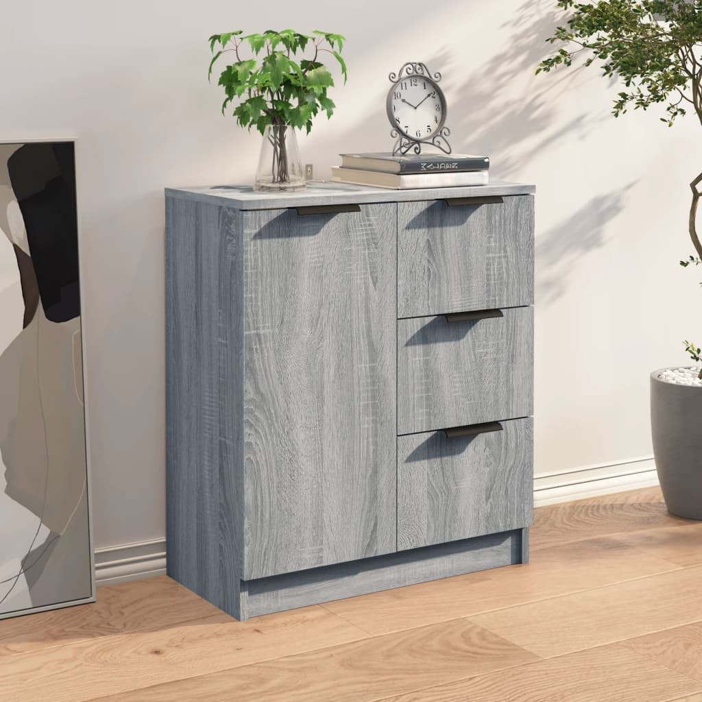 Dressoir 60x30x70 cm bewerkt hout grijs sonoma eiken is nu te koop bij PeponiXL, paradijselijk wonen!