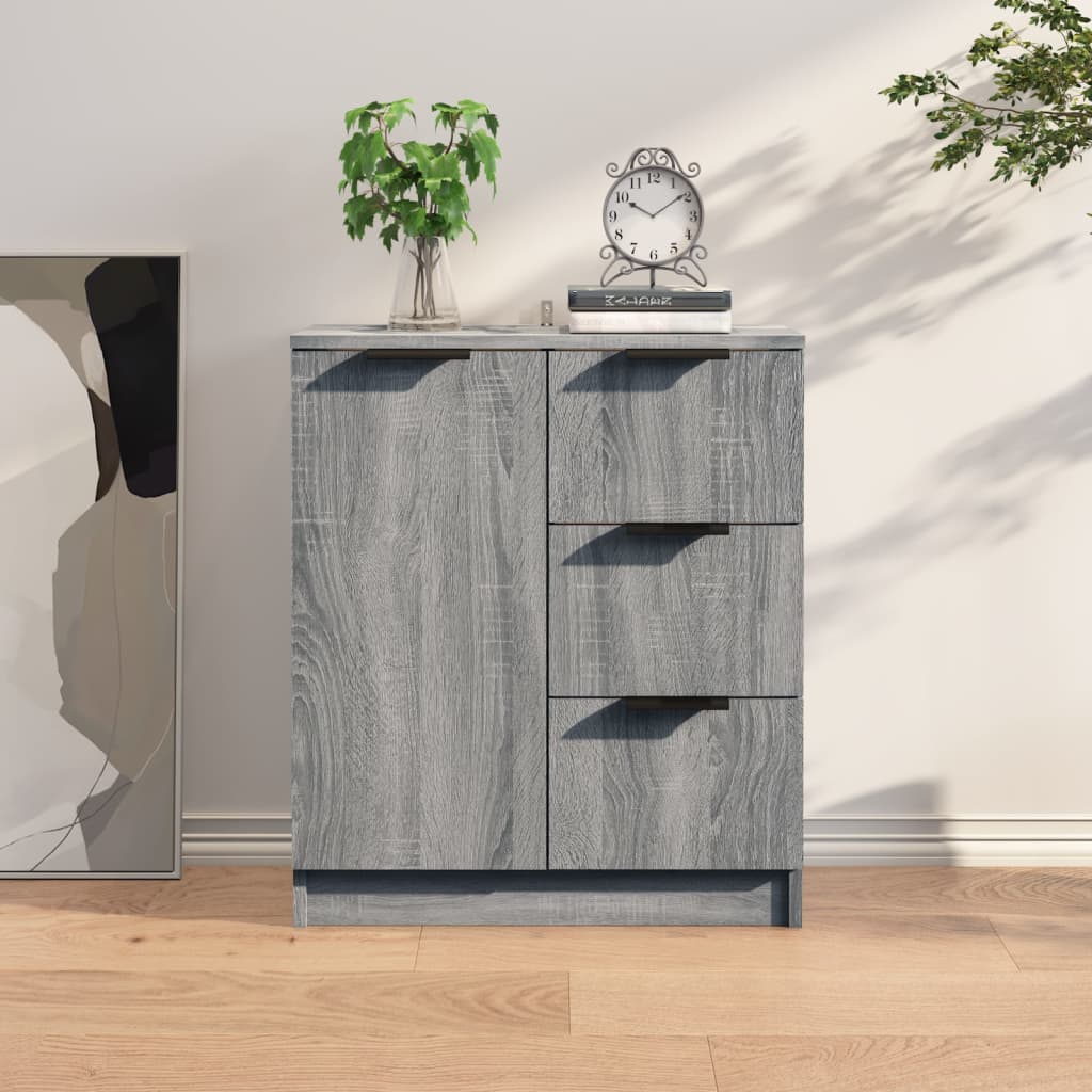 Dressoir 60x30x70 cm bewerkt hout grijs sonoma eiken is nu te koop bij PeponiXL, paradijselijk wonen!