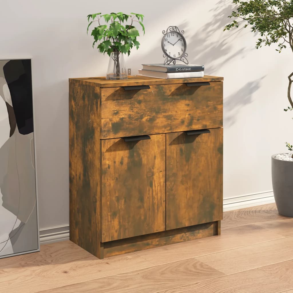 Dressoir 60x30x70 cm bewerkt hout gerookt eikenkleurig is nu te koop bij PeponiXL, paradijselijk wonen!
