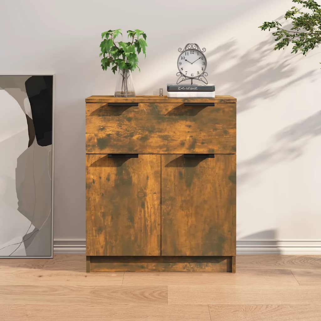 Dressoir 60x30x70 cm bewerkt hout gerookt eikenkleurig is nu te koop bij PeponiXL, paradijselijk wonen!