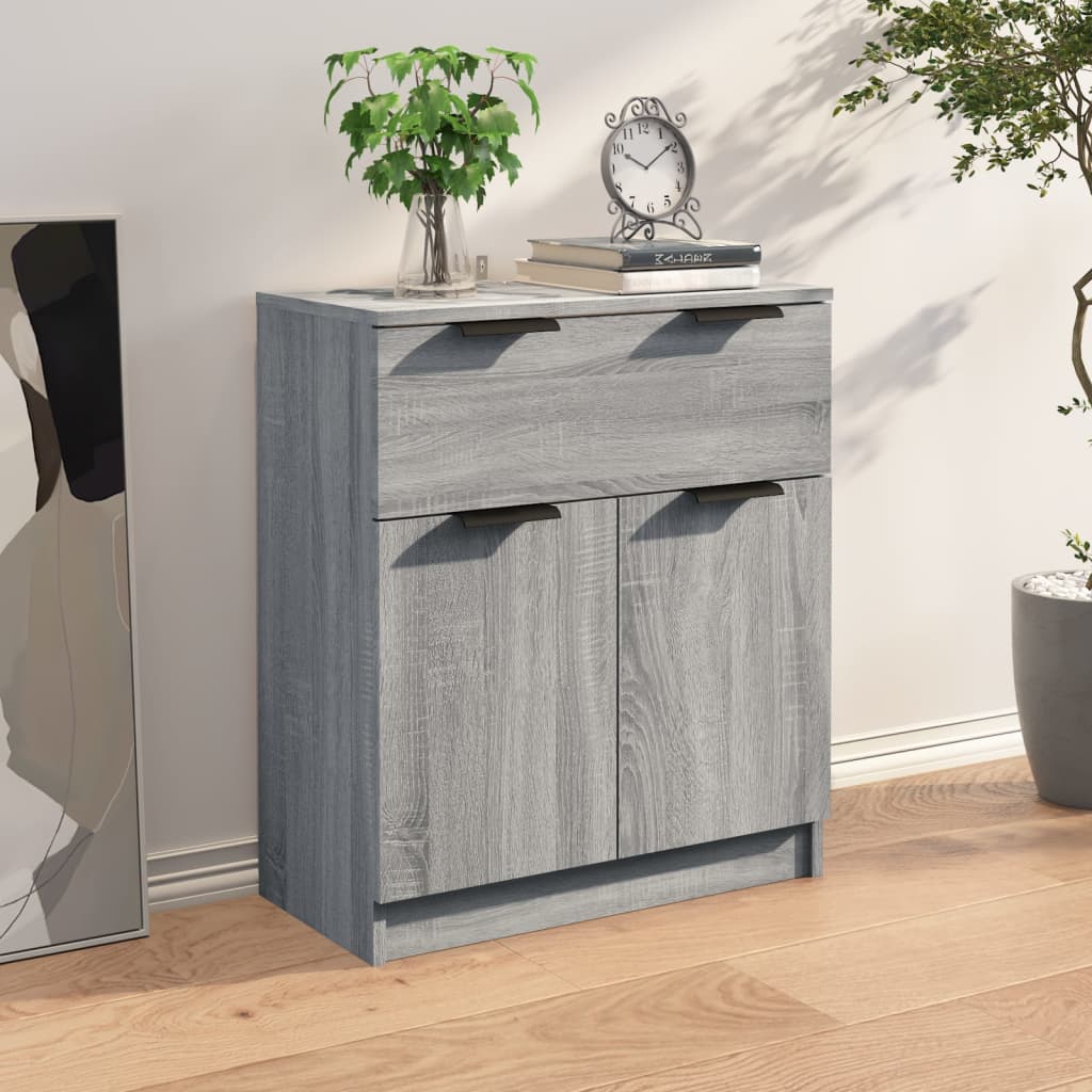 Dressoir 60x30x70 cm bewerkt hout grijs sonoma eiken is nu te koop bij PeponiXL, paradijselijk wonen!