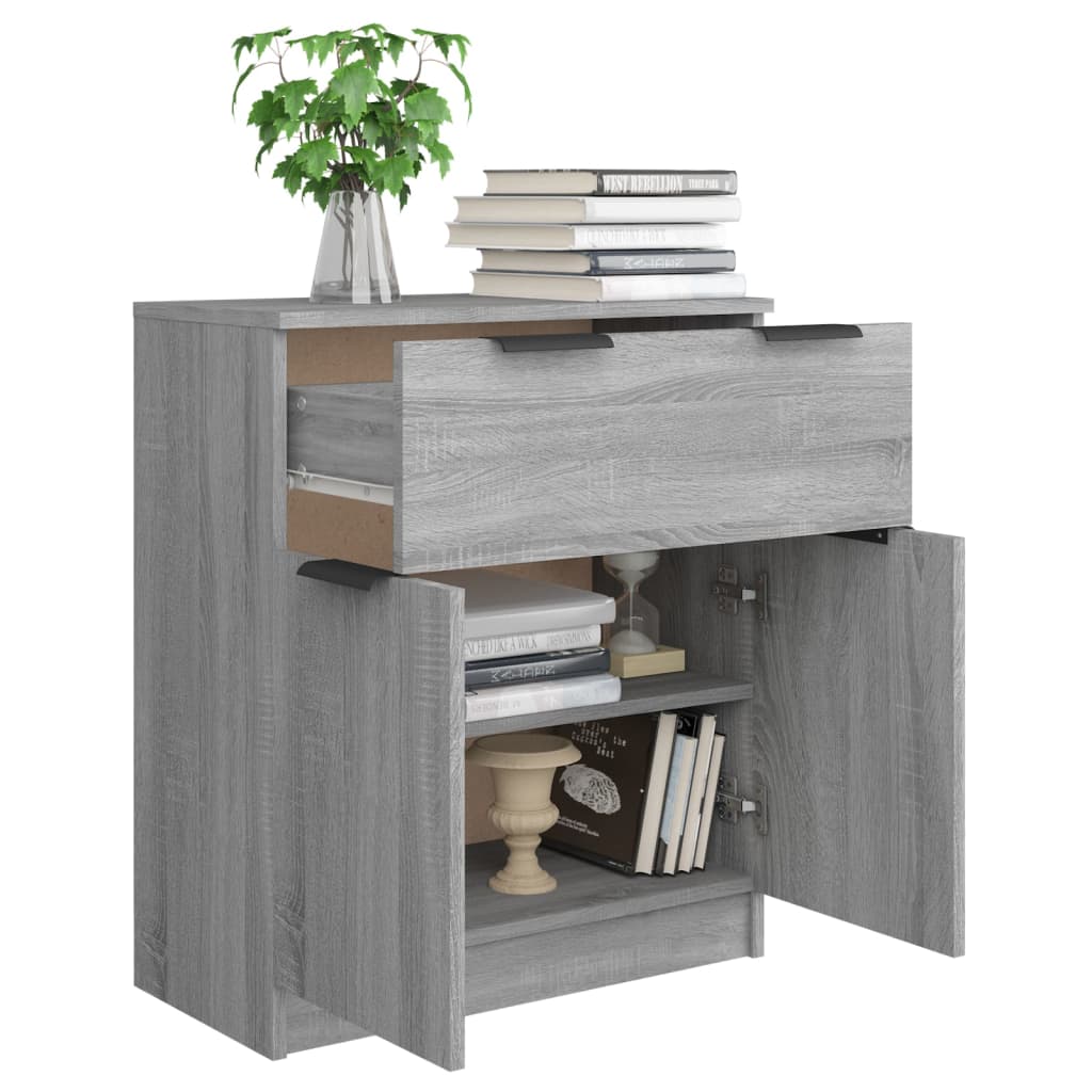 Dressoir 60x30x70 cm bewerkt hout grijs sonoma eiken is nu te koop bij PeponiXL, paradijselijk wonen!