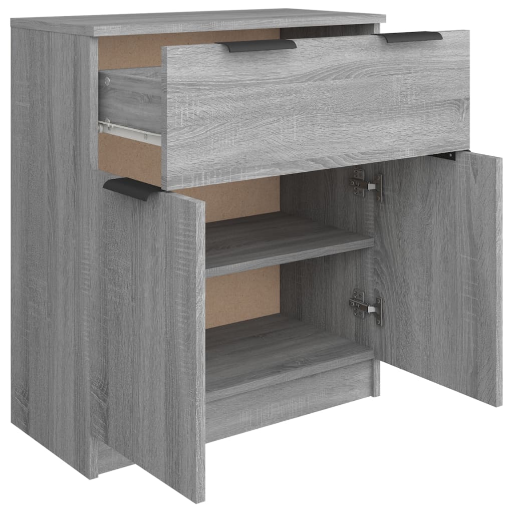 Dressoir 60x30x70 cm bewerkt hout grijs sonoma eiken is nu te koop bij PeponiXL, paradijselijk wonen!