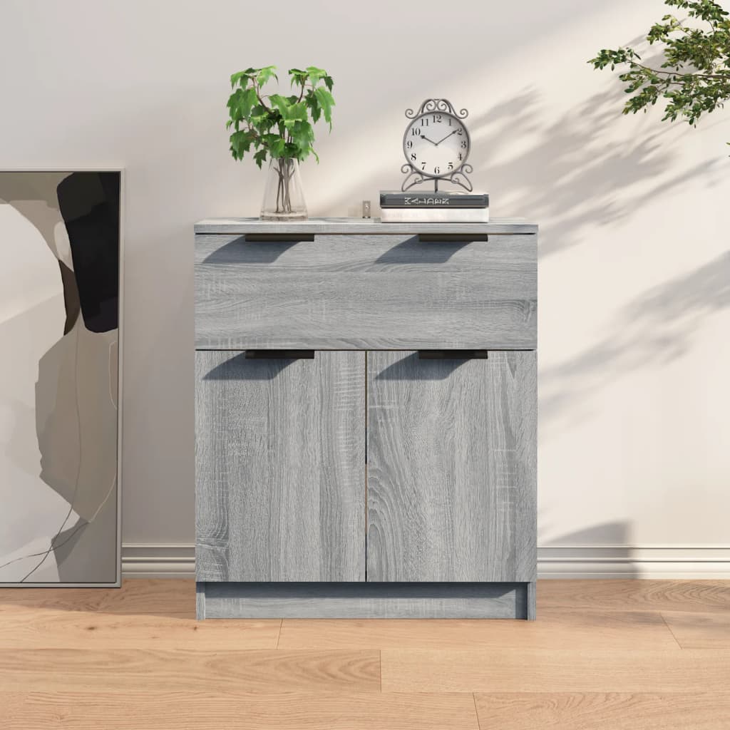 Dressoir 60x30x70 cm bewerkt hout grijs sonoma eiken is nu te koop bij PeponiXL, paradijselijk wonen!