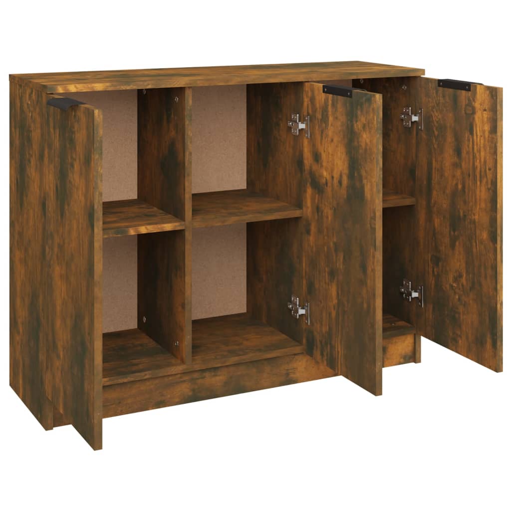 Dressoir 90,5x30x70 cm bewerkt hout gerookt eikenkleurig is nu te koop bij PeponiXL, paradijselijk wonen!