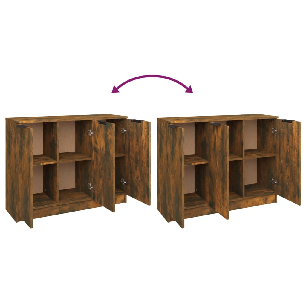 Dressoir 90,5x30x70 cm bewerkt hout gerookt eikenkleurig is nu te koop bij PeponiXL, paradijselijk wonen!