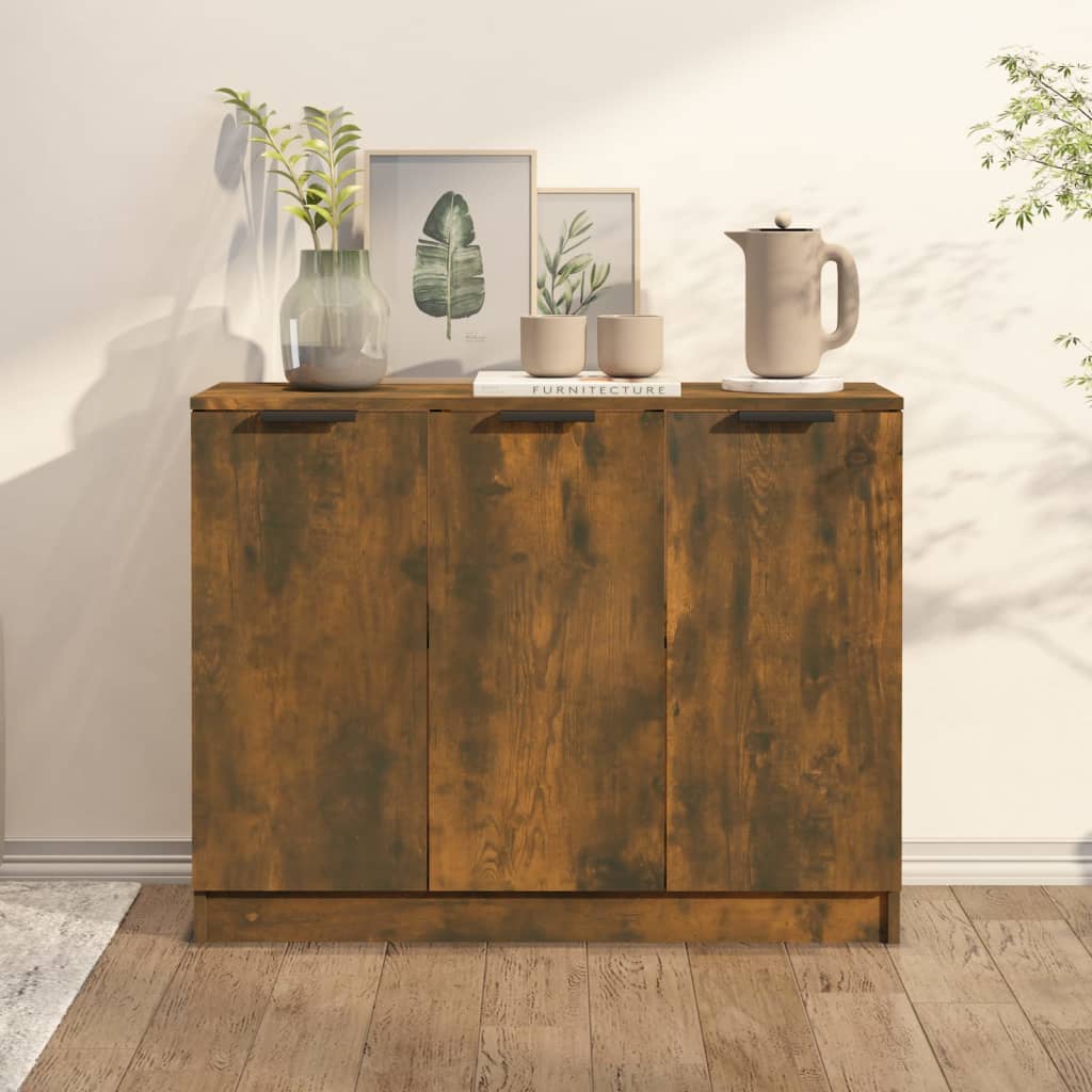 Dressoir 90,5x30x70 cm bewerkt hout gerookt eikenkleurig is nu te koop bij PeponiXL, paradijselijk wonen!