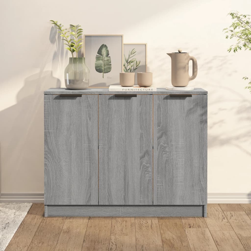 Dressoir 90,5x30x70 cm bewerkt hout grijs sonoma eikenkleurig is nu te koop bij PeponiXL, paradijselijk wonen!