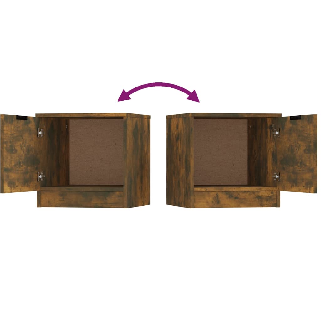 Nachtkastjes 2 st 40x39x40 cm gerookt eikenkleurig is nu te koop bij PeponiXL, paradijselijk wonen!