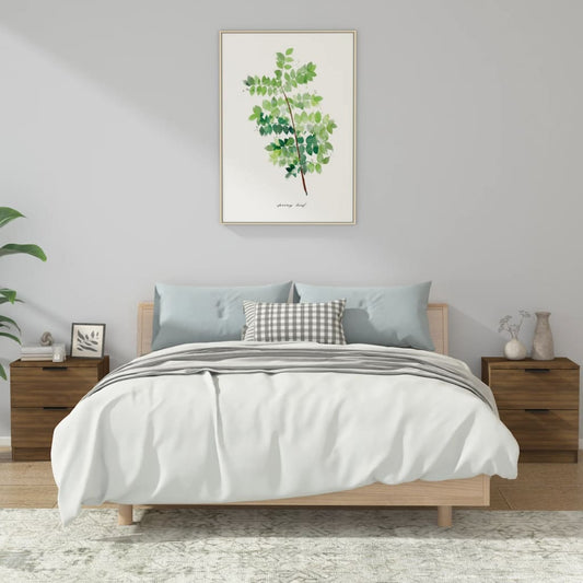 Nachtkastjes 2 st bewerkt hout bruin eikenkleur is nu te koop bij PeponiXL, paradijselijk wonen!